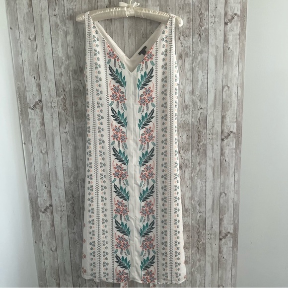 Ann Taylor Floral Midi Dress Large - Picture 1 of 4